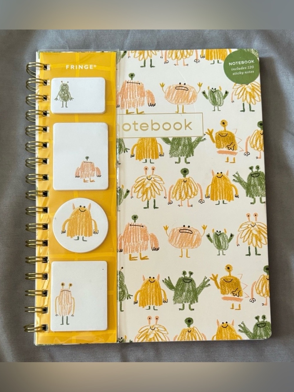 Fringe Studio Wild Things Spiral Notebook Journal with Sticky Notes